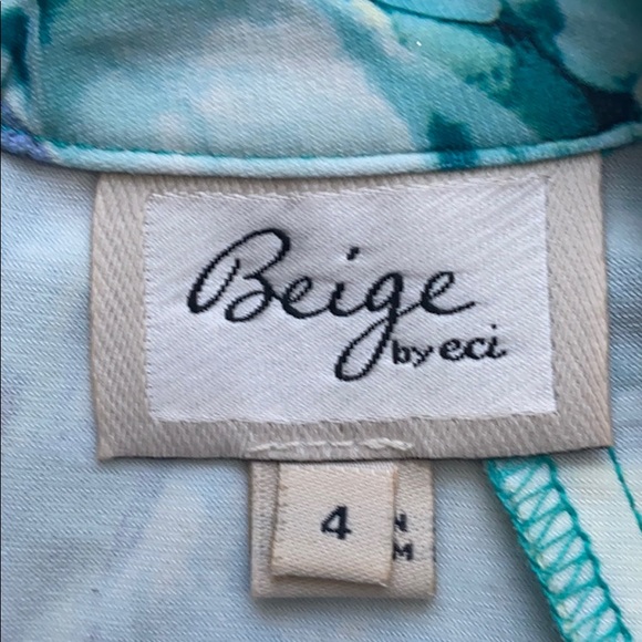 Beige by eci floral keyhole neck stretchy dress 4 - Picture 7 of 7